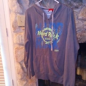 Men's Hard Rock Cafe Double Burnout HoodJacket